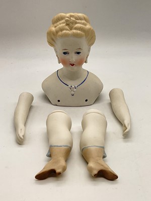 Lot 262 - A vintage porcelain head of blonde woman...