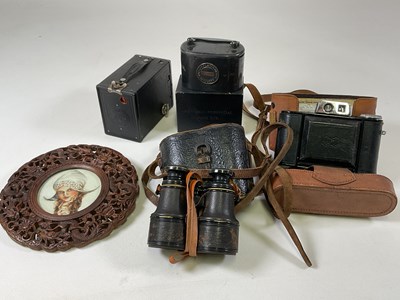 Lot 51 - A cased Agfa camera, a pair of field glasses,...