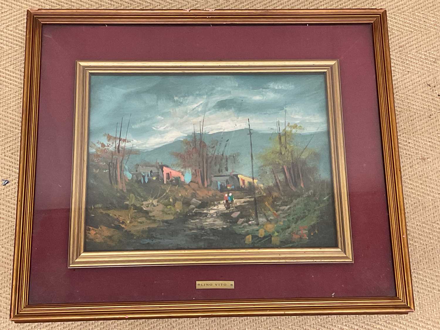 Lot 1565 - LINO VITO; oil on canvas, landscape with...