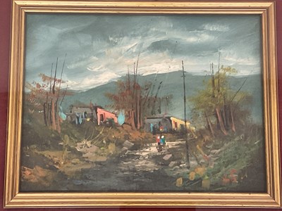 Lot 1565 - LINO VITO; oil on canvas, landscape with...