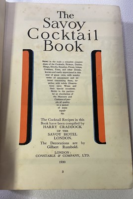 Lot 1423 - HENRY CRADDOCK; 'The Savoy Cocktail Book',...