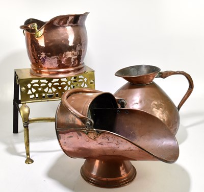 Lot 199 - A 19th century copper haystack jug, height...