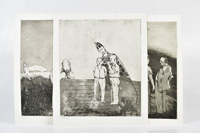 Lot 133 - MANNER OF JOHN BELLANY; set of three etchings,...