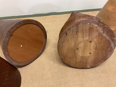 Lot 85 - A small collection of wood turned sculptures,...