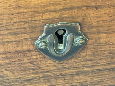 Lot 86 - A walnut white metal mounted Arts and Crafts...