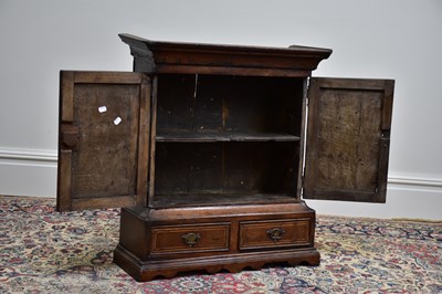 Lot 4 - An 18th century wall hanging cupboard, with...