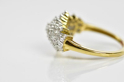 Lot 84 - An 18ct yellow gold and diamond cluster ring...