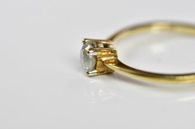 Lot 85 - Two modern 9ct yellow gold diamond solitaire...