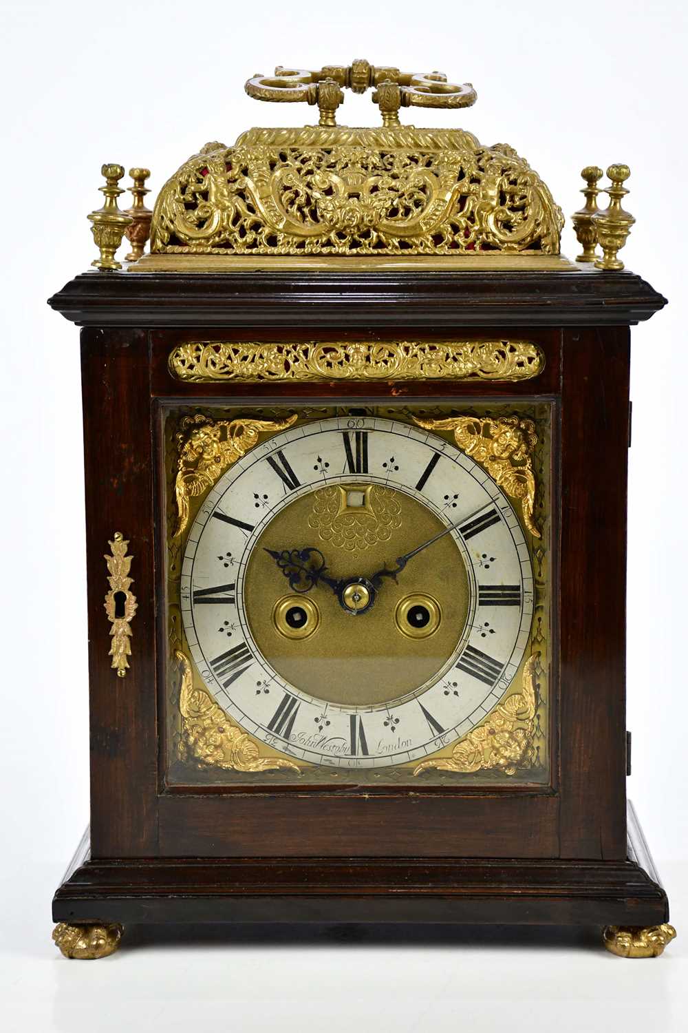 Lot 1500 - A 17th century and later bracket clock, the...