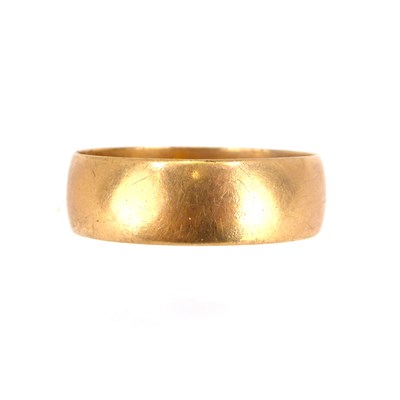 Lot 720 - A 9ct gold wide wedding band, size U, approx....