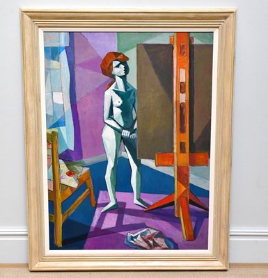 Lot 247 - EMMANUEL LEVY (1900-1986); oil on board, nude...