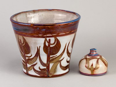 Lot 523 - MIRANDA THOMAS for Aldermaston Pottery; a tin...