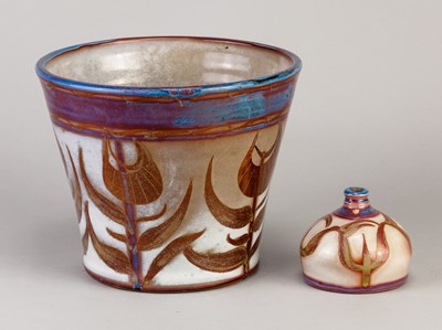 Lot 523 - MIRANDA THOMAS for Aldermaston Pottery; a tin...