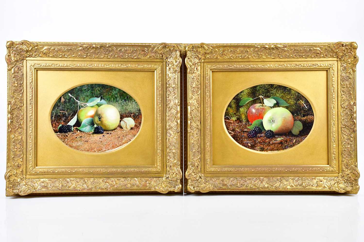 Lot 43 - DEREK SHAPIRO; pair of oils on board, still...