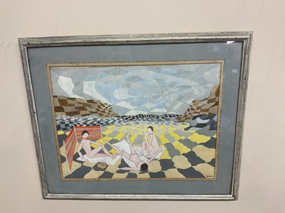 Lot 1488 - RON WOOD, watercolour, abstract impressionist...