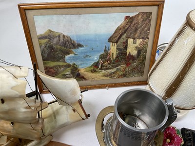 Lot 47 - Collectors' items including table lamp, oil...