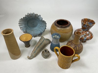 Lot 324 - Ten items of various studio ceramic, including...