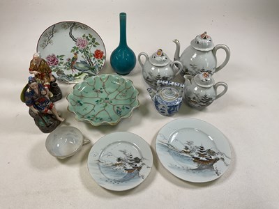 Lot 296 - Twelve Oriental ceramic pieces including,...