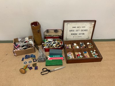 Lot 106 - A collection of sewing items including Cook,...