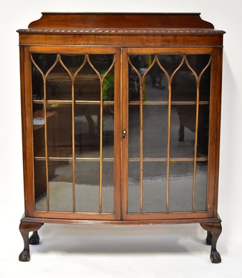 Lot 46 - A 1940s mahogany glazed display cabinet with...