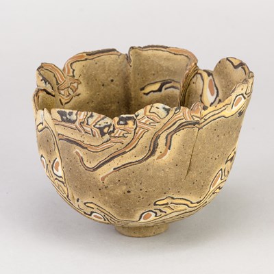 Lot 437 - MAL MAGSON (born 1950); a stoneware bowl with...