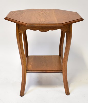 Lot 36 - A 20th century oak octagonal topped occasional...