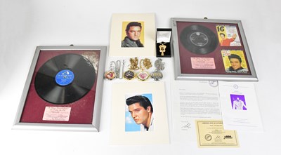 Lot 219 - A collection of memorabilia including a framed...