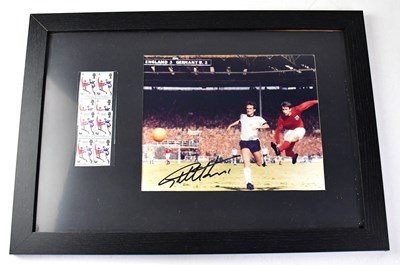 Lot 503 - SIR GEOFF HURST; a signed colour photograph of...