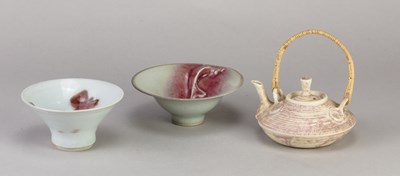 Lot 456 - MARY RICH (1940-2022); a miniature porcelain...