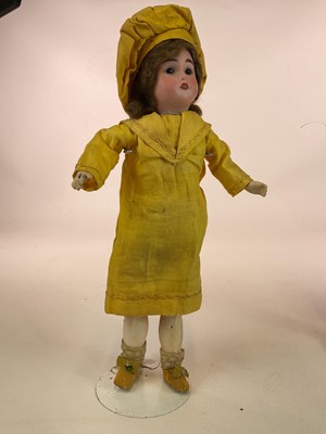 Lot 366 - Three vintage dolls including a French 16"...