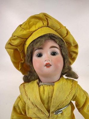 Lot 366 - Three vintage dolls including a French 16"...