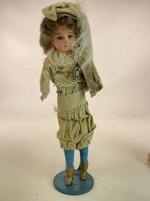 Lot 366 - Three vintage dolls including a French 16"...