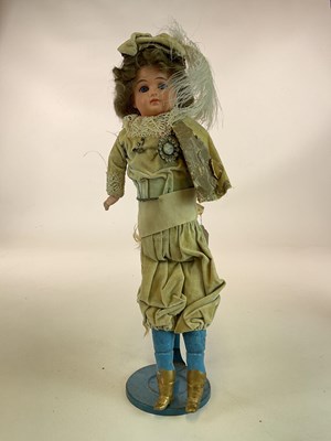 Lot 366 - Three vintage dolls including a French 16"...