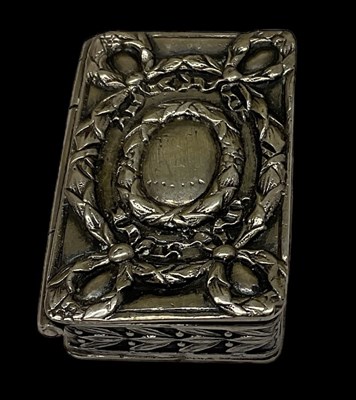 Lot 1167 - A Continental white metal snuff box,...