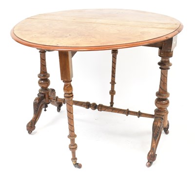 Lot 57 - A Victorian burr walnut Sutherland table...