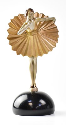 Lot 177 - An Art Deco style painted spelter figure of a...