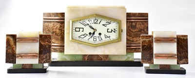 Lot 137 - A French Art Deco eight-day mantel clock...