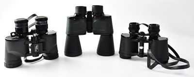 Lot 550 - Three cased pairs of binoculars, comprising...