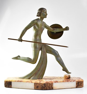 Lot 172 - A French Art Deco style spelter figure of...