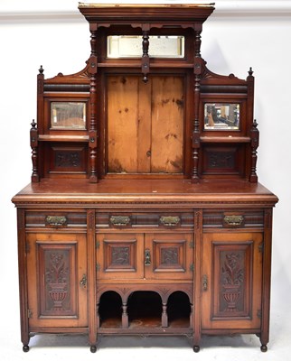 Lot 60 - A Victorian mahogany mirror back dresser, the...