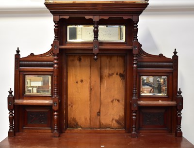 Lot 60 - A Victorian mahogany mirror back dresser, the...