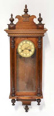 Lot 143 - A mahogany cased spring-driven Vienna-style...