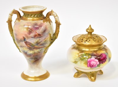 Lot 295 - HARRY STINTON FOR ROYAL WORCESTER; a c.1910...