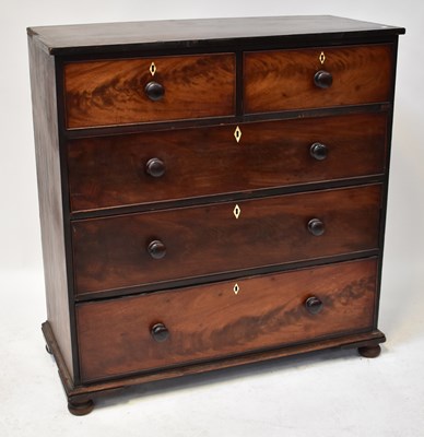Lot 59 - A Victorian mahogany crossbanded chest of two...
