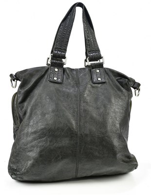 Lot 775 - DOLCE & GABBANA; a black leather man's holdall...