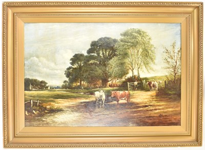 Lot 445 - J. SPENCER (British, 19th century); oil on...