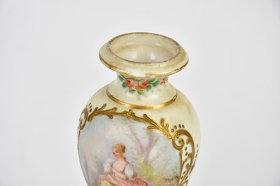 Lot 1430 - SÈVRES; a hand painted ceramic vase of...