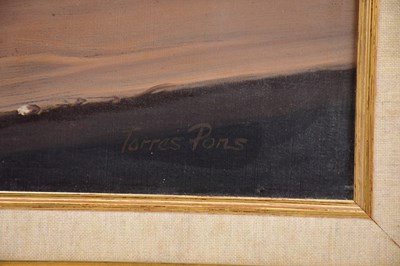 Lot 44 - TORRES PONS; oil on canvas, still life, signed,...