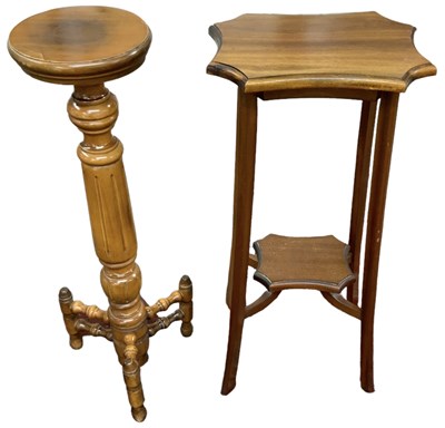 Lot 89 - A reproduction mahogany two tier side table,...