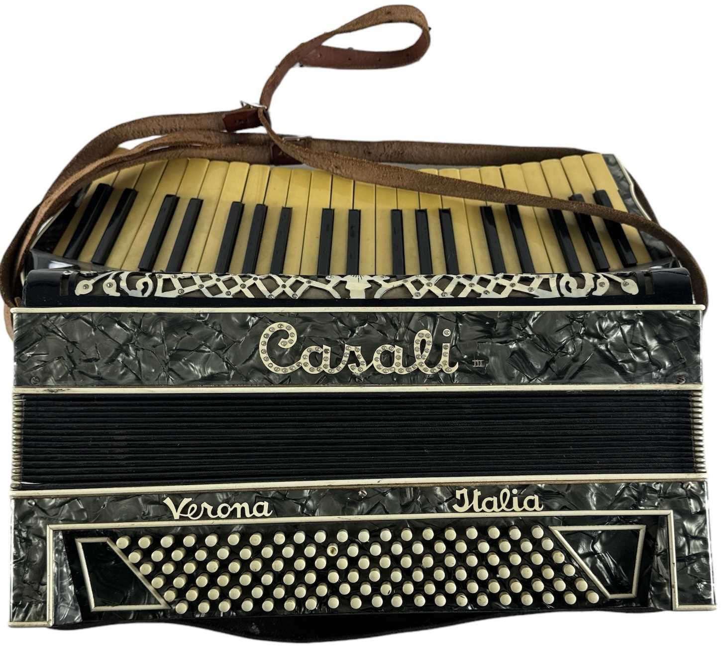 Lot 451 - CASALI III; a cased Italian piano accordion.